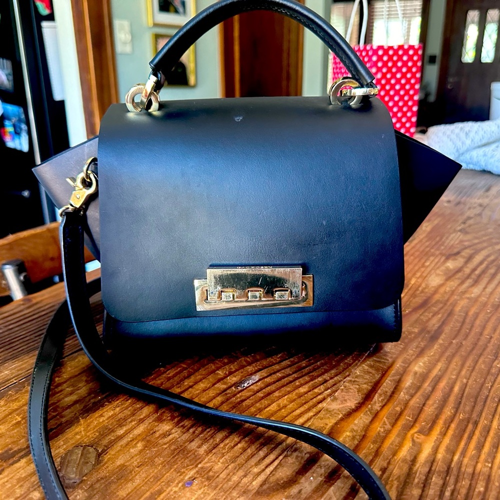 Zac Posen black handbag with gold clasp